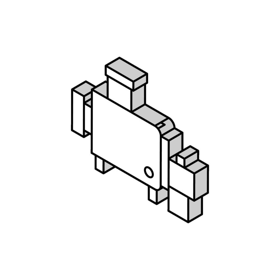 fabricação de queijo equipamento para preparar queijo isométrico ícone vetor ilustração