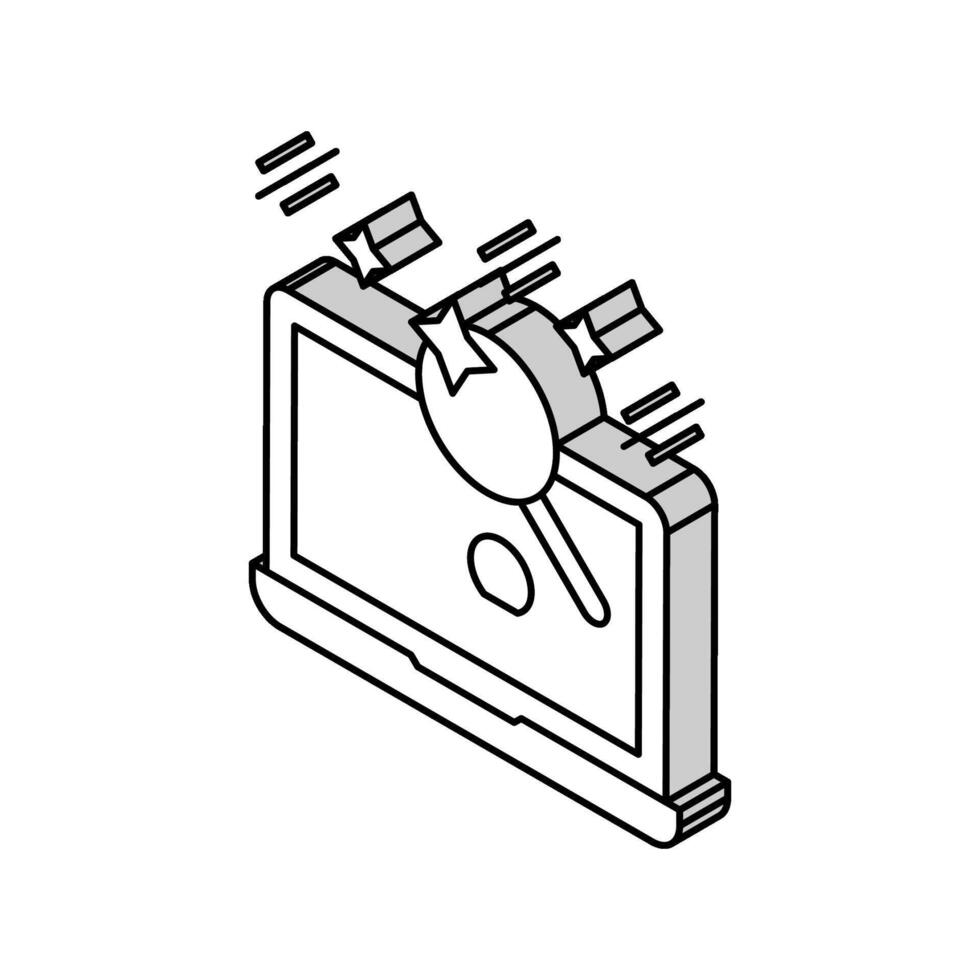 horóscopo lazer isométrico ícone vetor ilustração