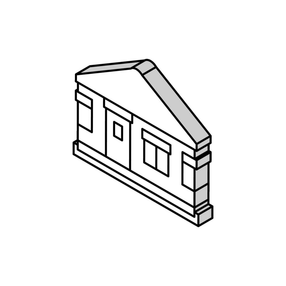 yurt casa isométrico ícone vetor ilustração