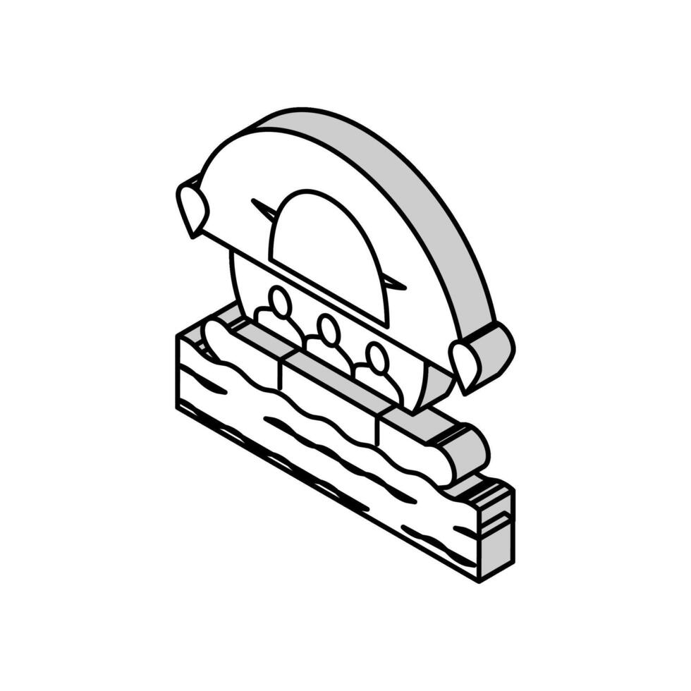 rafting turismo isométrico ícone vetor ilustração