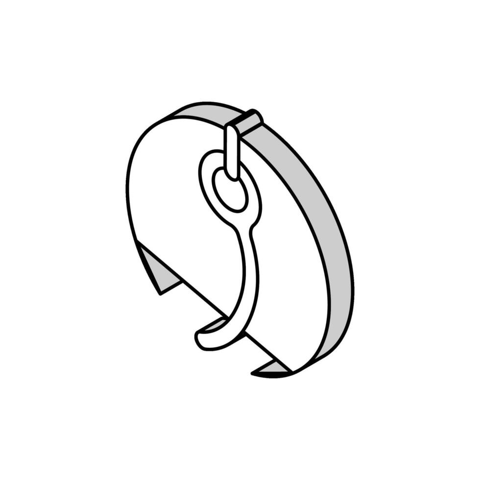 paraquedista cordão equipamento isométrico ícone vetor ilustração