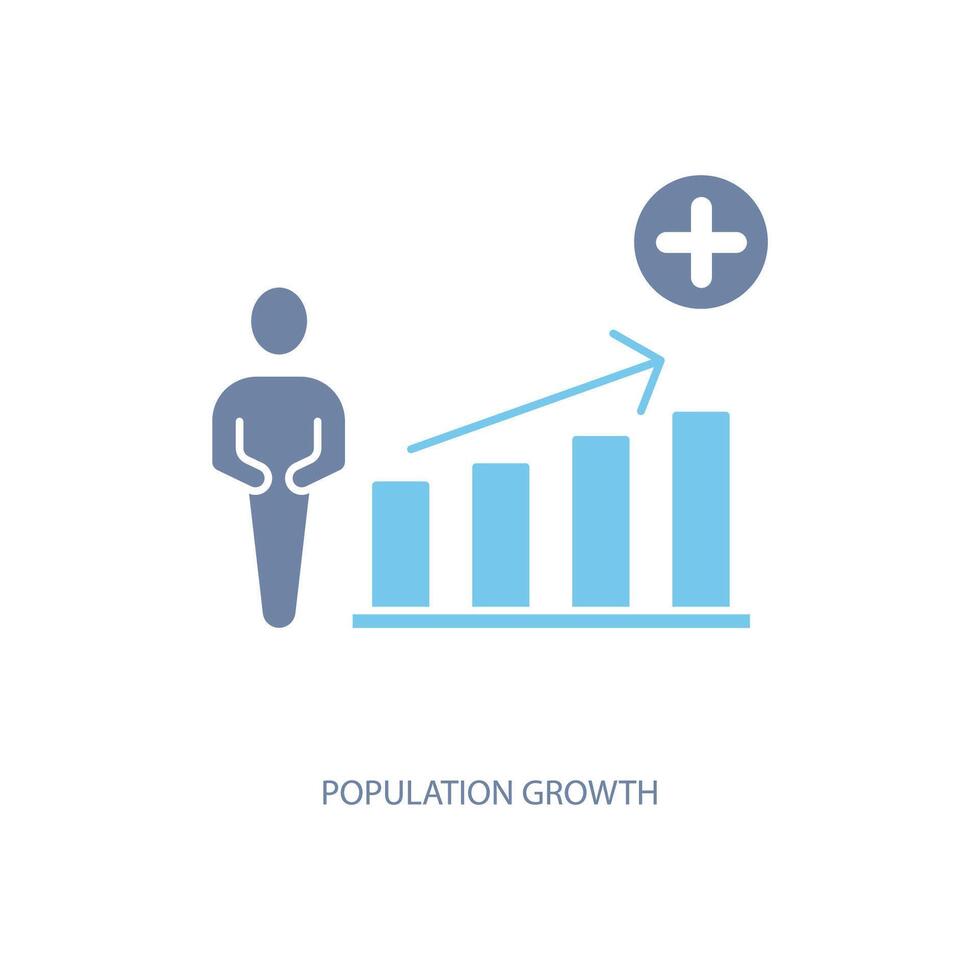 população crescimento conceito linha ícone. simples elemento ilustração. população crescimento conceito esboço símbolo Projeto. vetor