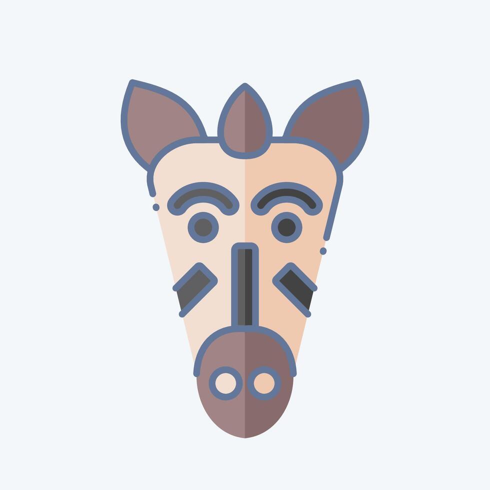ícone zebra. relacionado para Quênia símbolo. rabisco estilo. simples Projeto editável. simples ilustração vetor