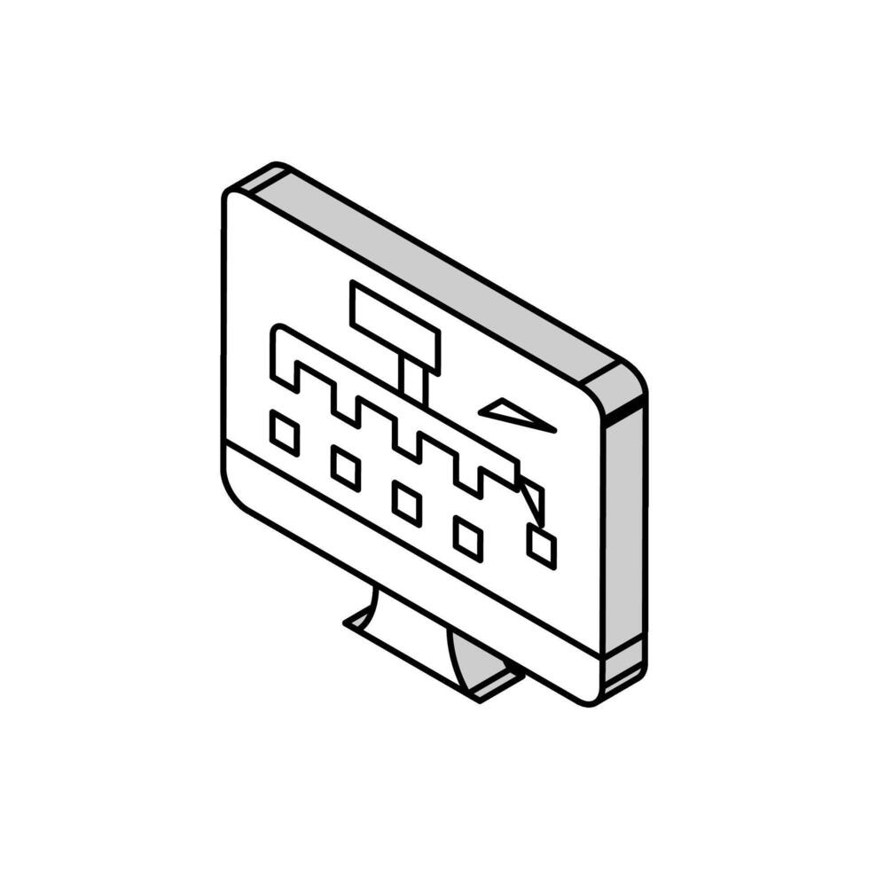 hvac disposição Projeto isométrico ícone vetor ilustração