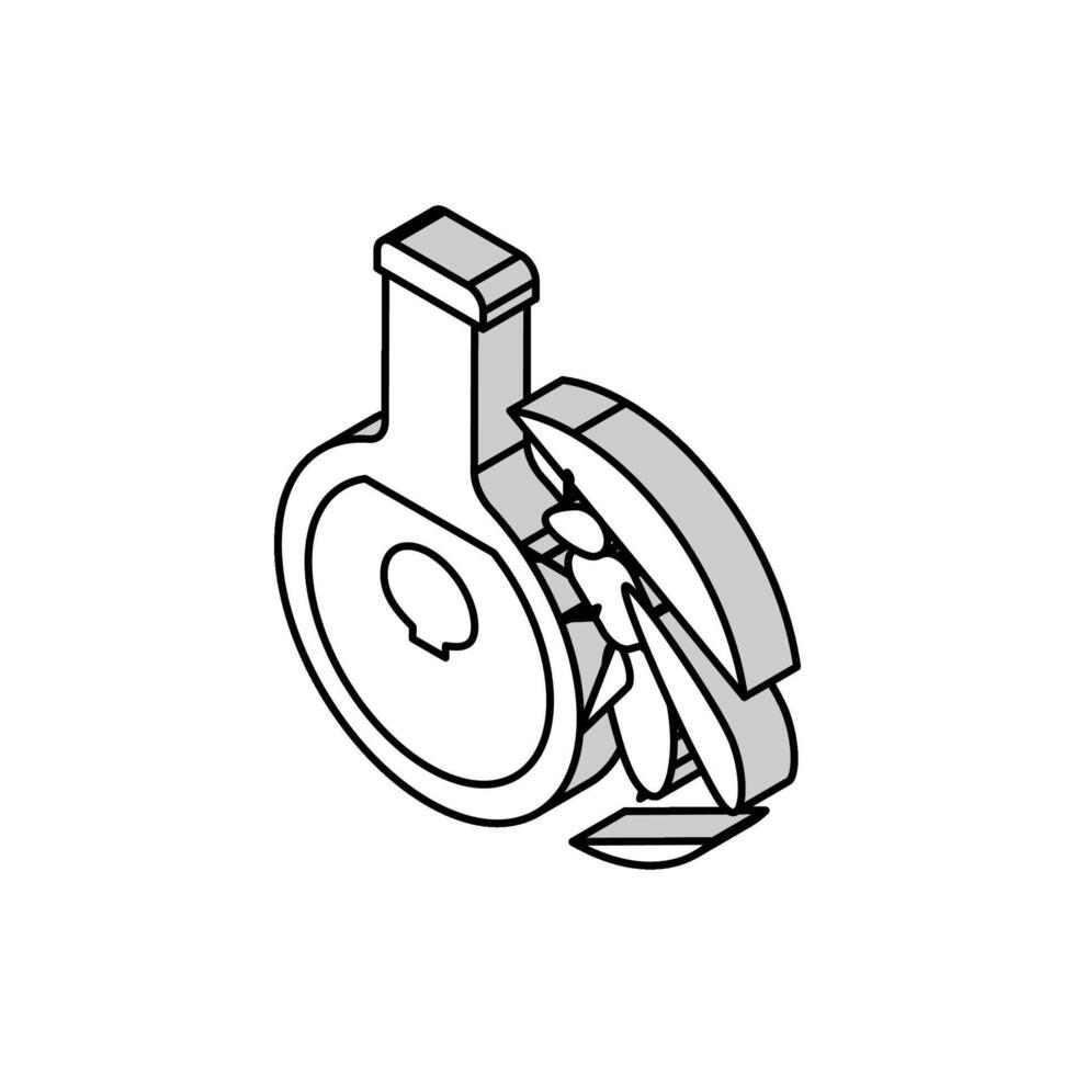 abelha veneno apicultura isométrico ícone vetor ilustração
