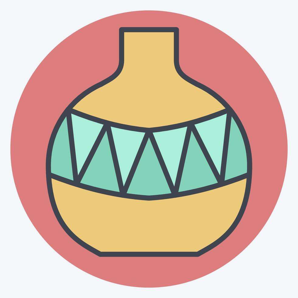 ícone vaso. relacionado para Quênia símbolo. cor companheiro estilo. simples Projeto editável. simples ilustração vetor