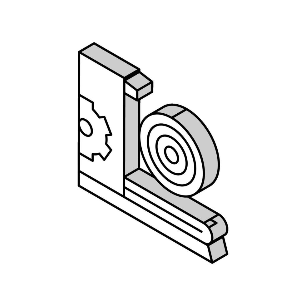 equipamento e partes fabricação isométrico ícone vetor ilustração