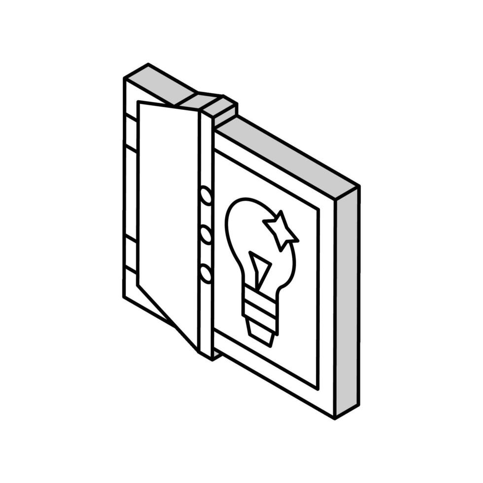 idéia para resolver problema isométrico ícone vetor ilustração