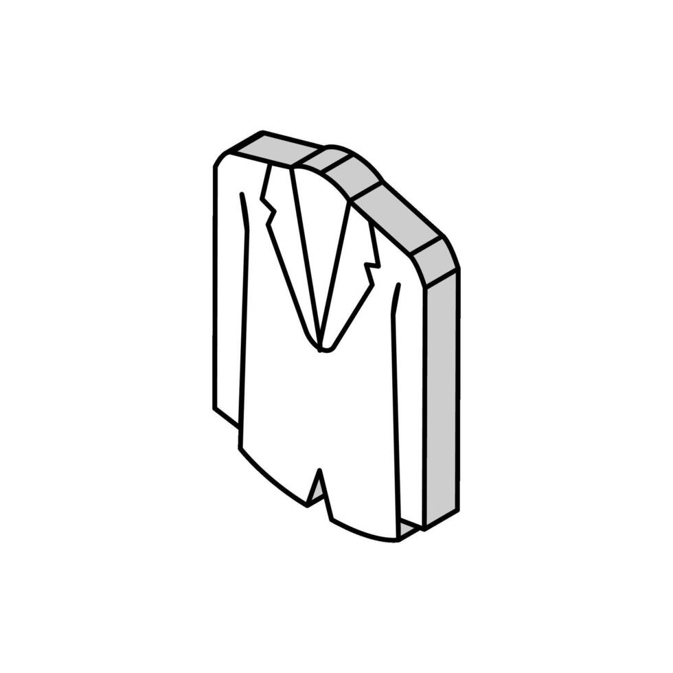 terno masculino formal roupas isométrico ícone vetor ilustração