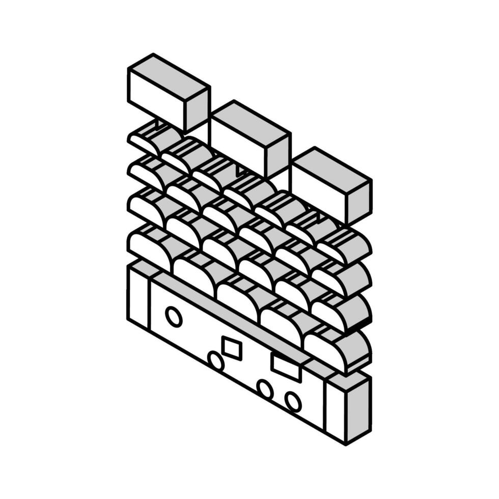 tribuna para público em show isométrico ícone vetor ilustração