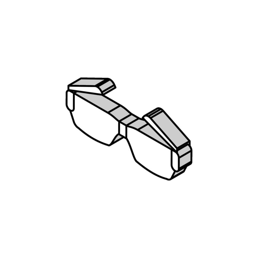 computador óculos isométrico ícone vetor ilustração