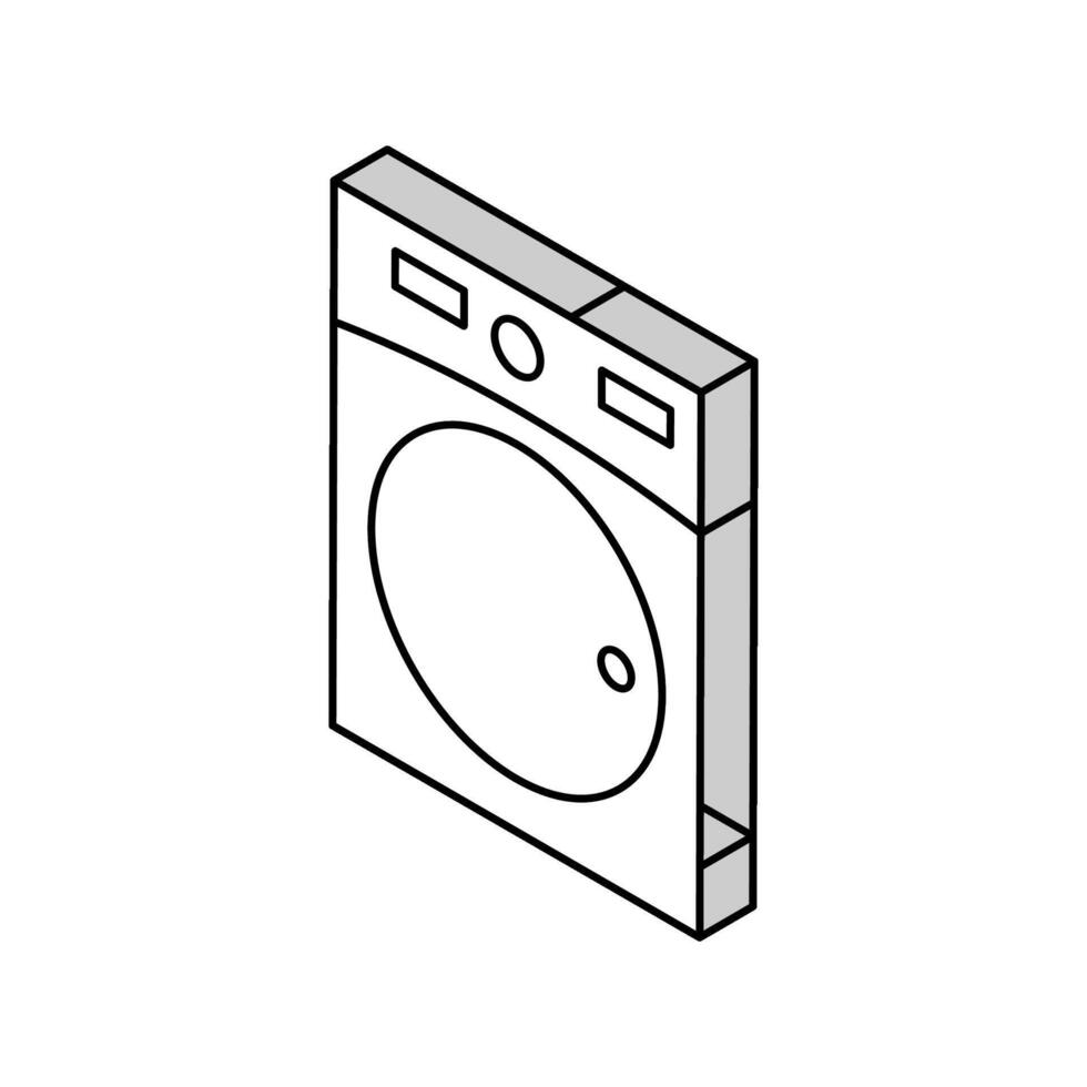 secador máquina isométrico ícone vetor ilustração