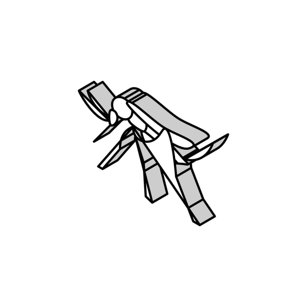 ilustração vetorial de ícone isométrico de inseto mosquito vetor