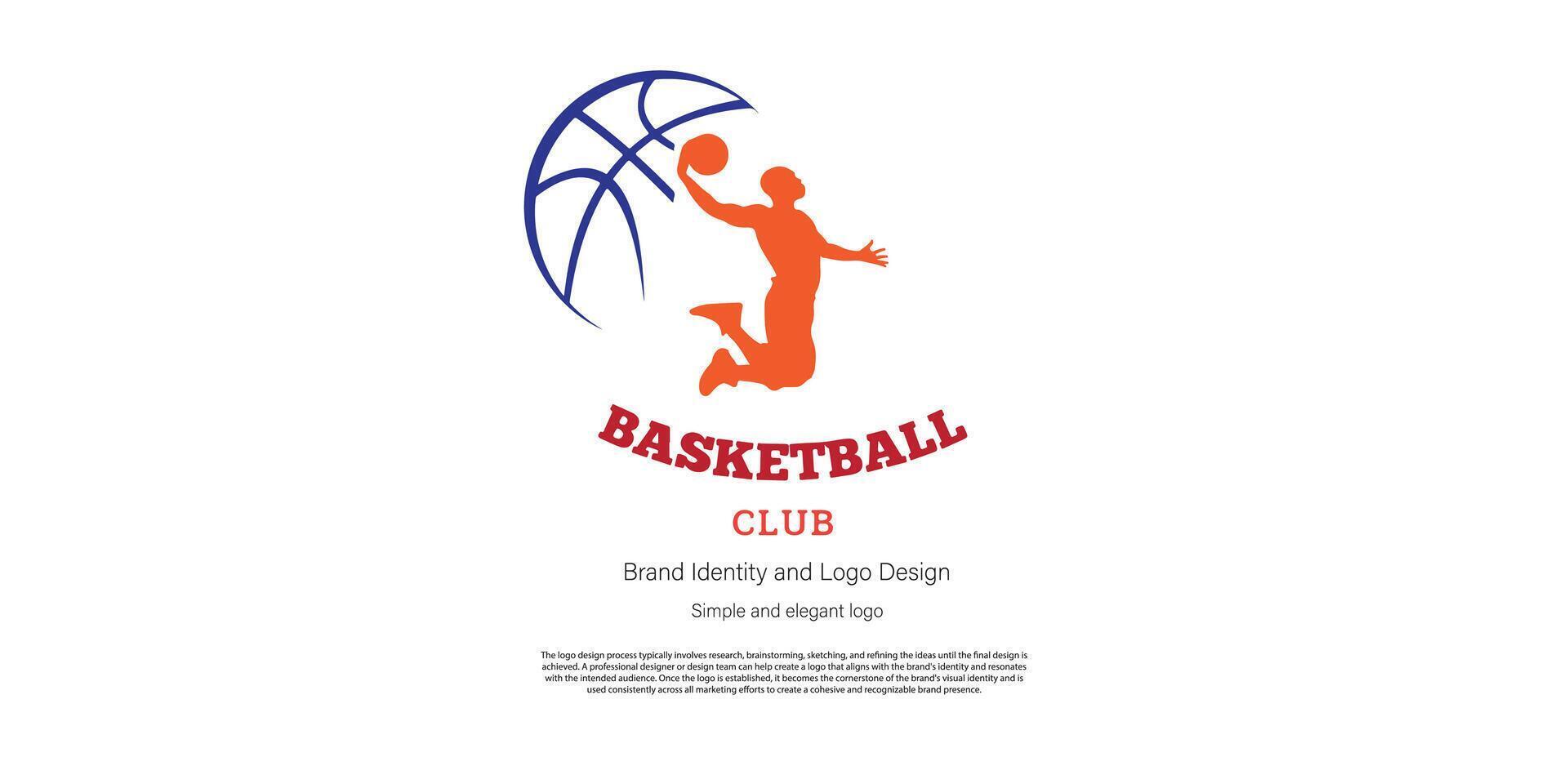 basquetebol logotipo Projeto para clube ou logotipo desenhador vetor