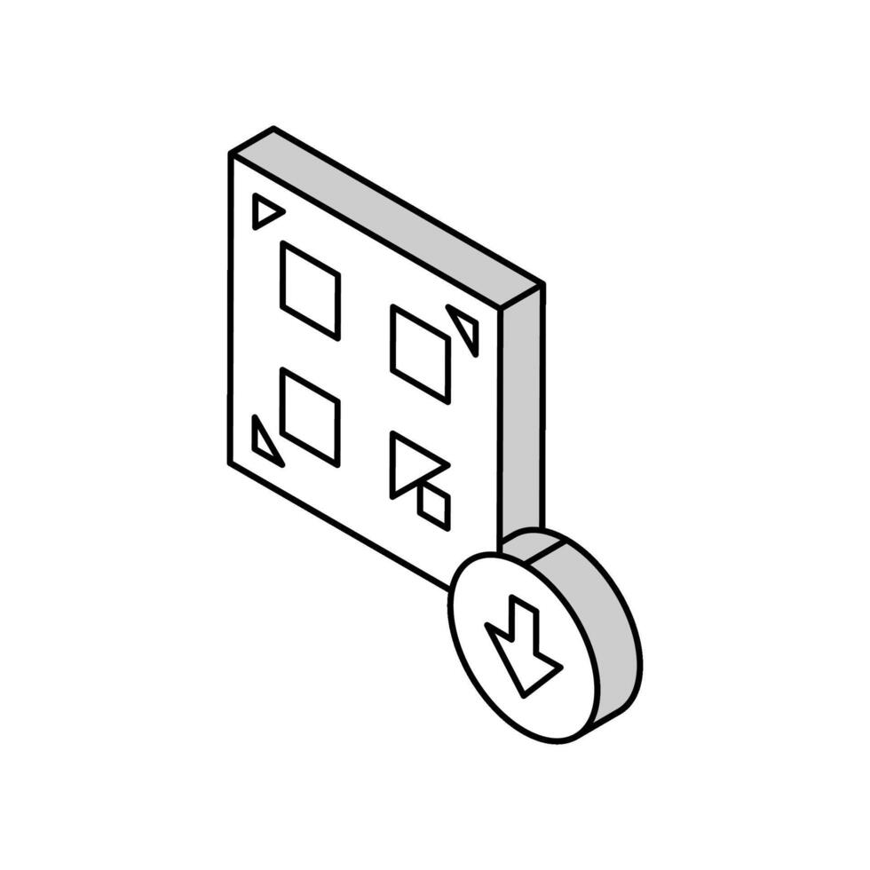Barra código para baixar isométrico ícone vetor ilustração