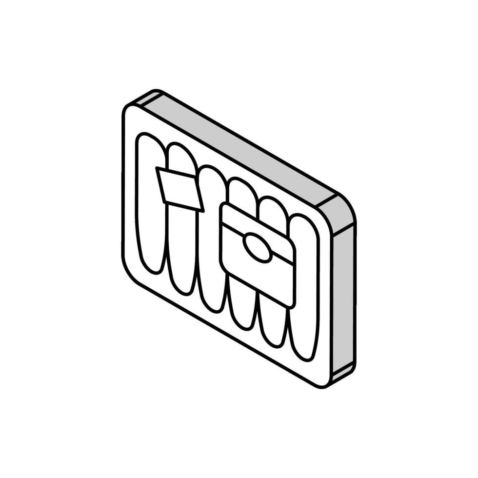 pacote do pepino isométrico ícone vetor ilustração