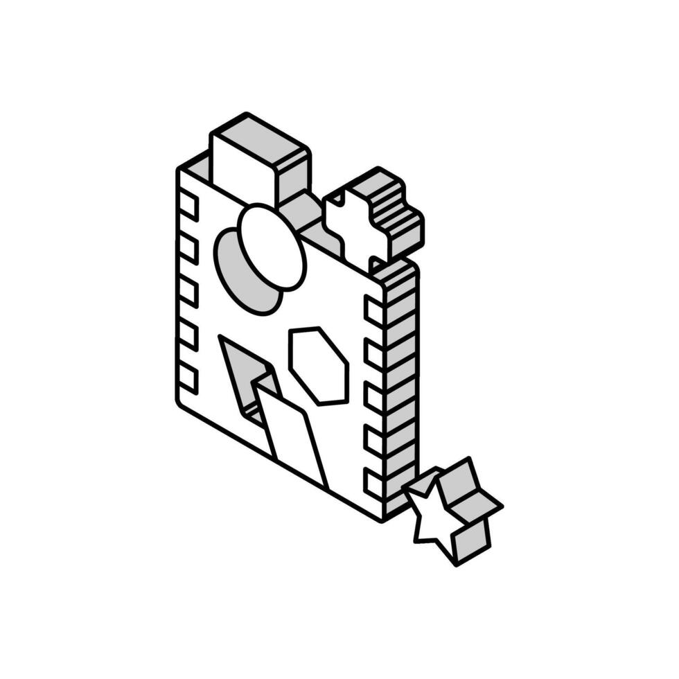 forma Ordenação isométrico ícone vetor ilustração