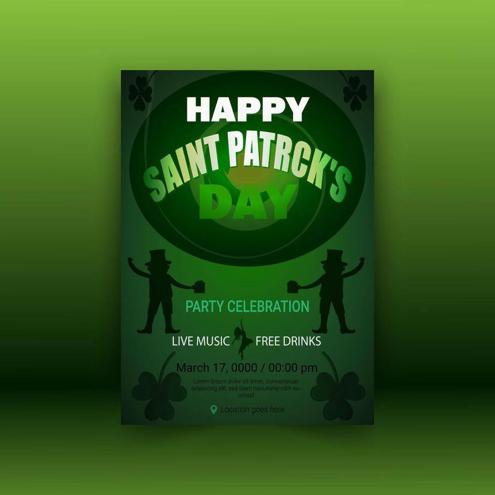 santo patrick's dia ou feliz st. patrick's dia modelo Projeto vetor