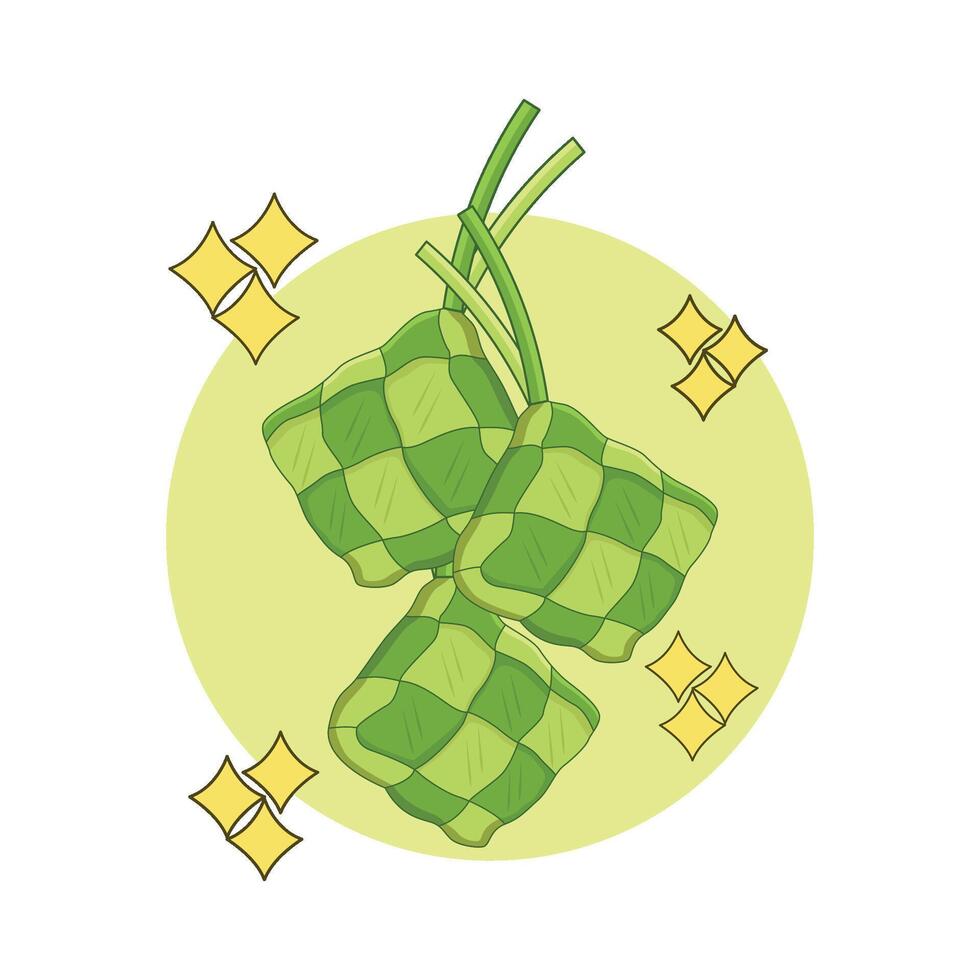 ilustração do ketupat vetor