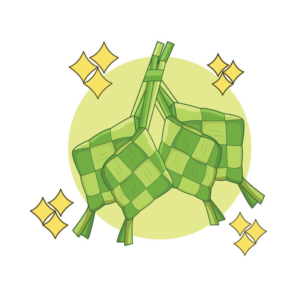 ilustração do ketupat vetor