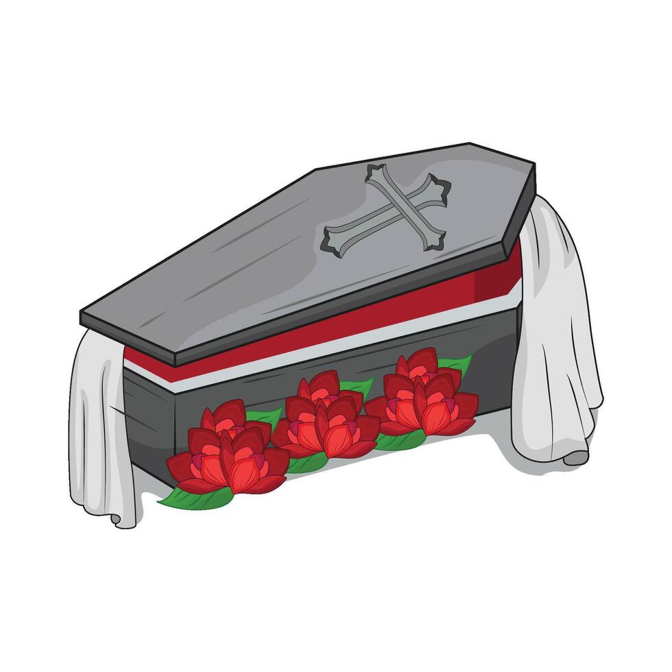 ilustração do caixão vetor