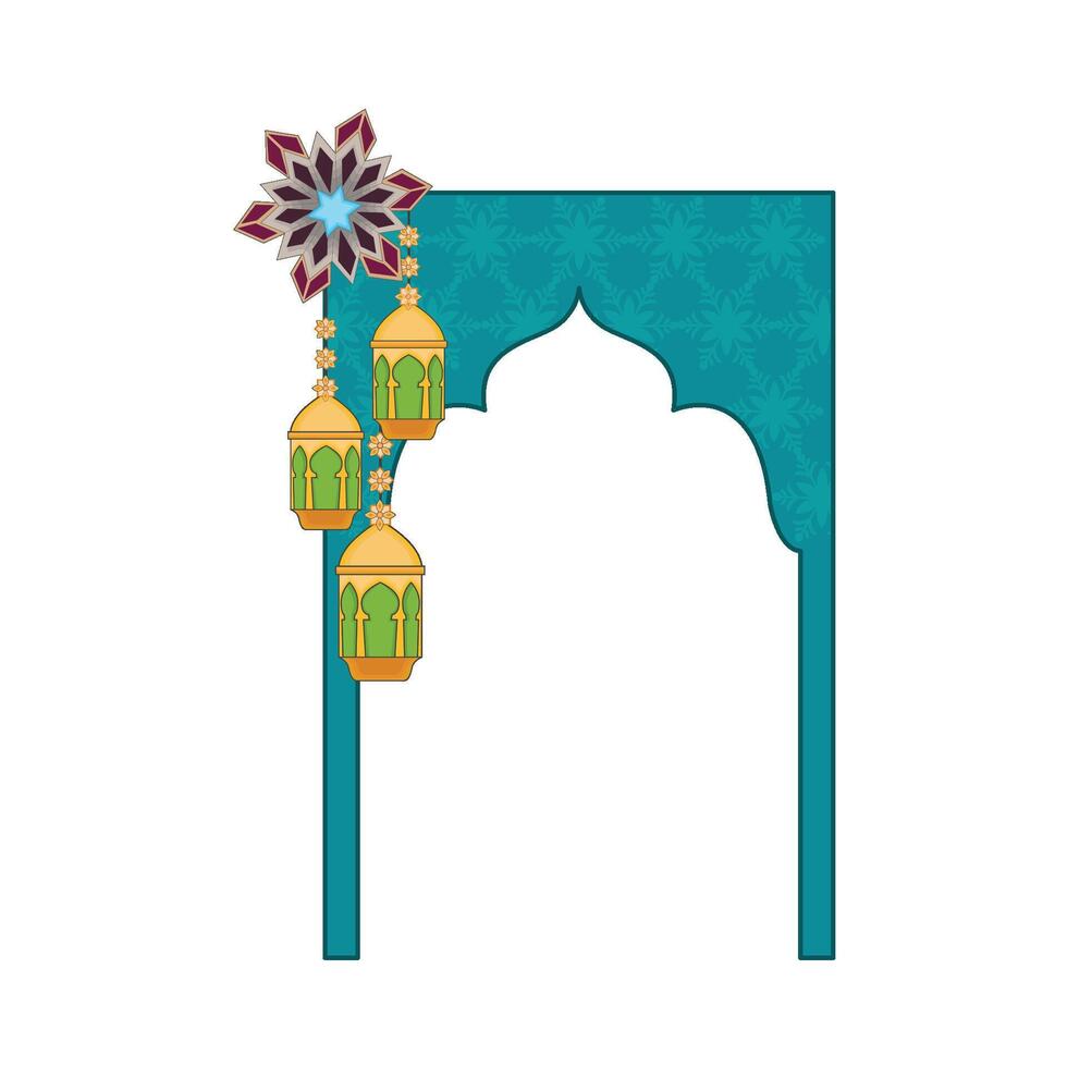 ilustração do Ramadã quadro, Armação vetor