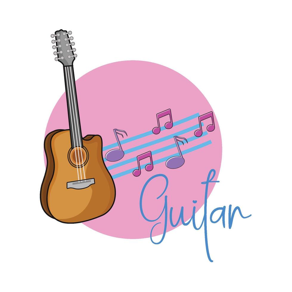 ilustração de guitarra vetor