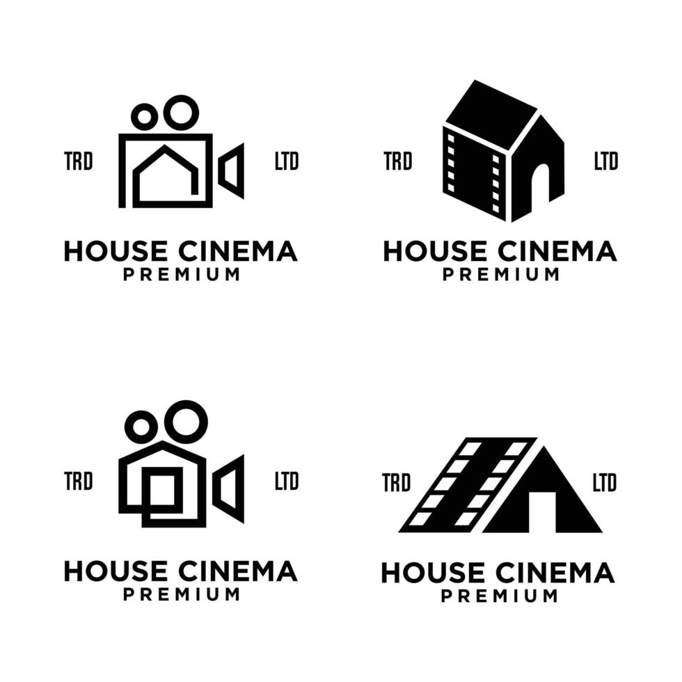 casa casa estúdio filme cinema vídeo logotipo ícone Projeto ilustração vetor