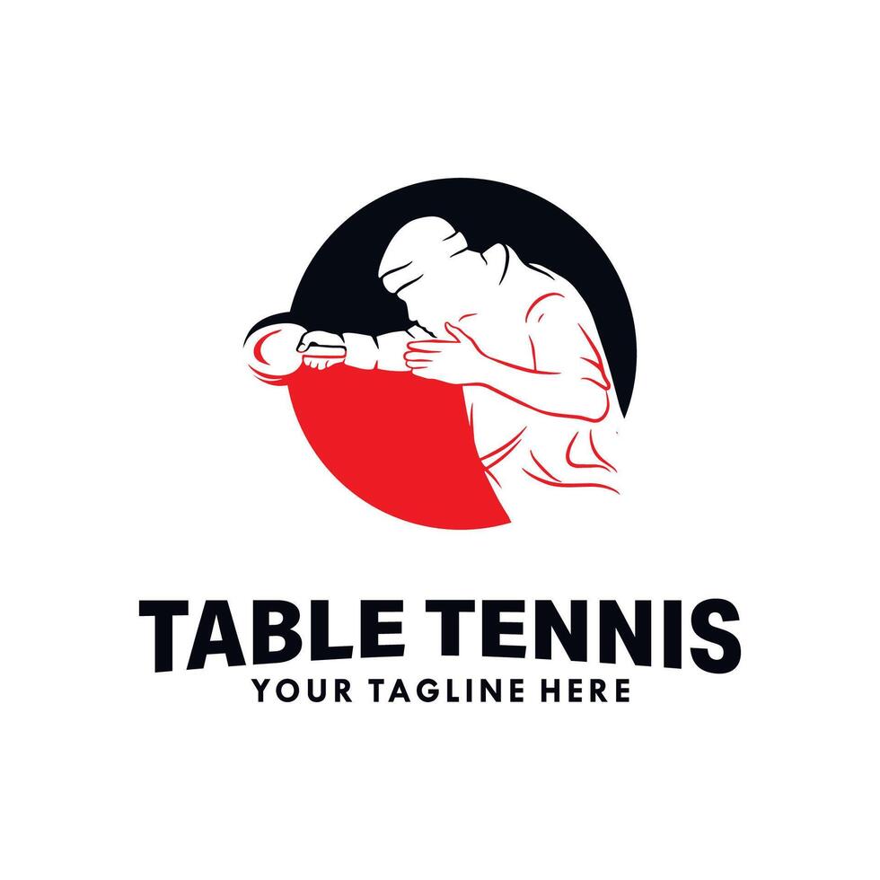 mesa tênis esporte logotipo Projeto modelo vetor