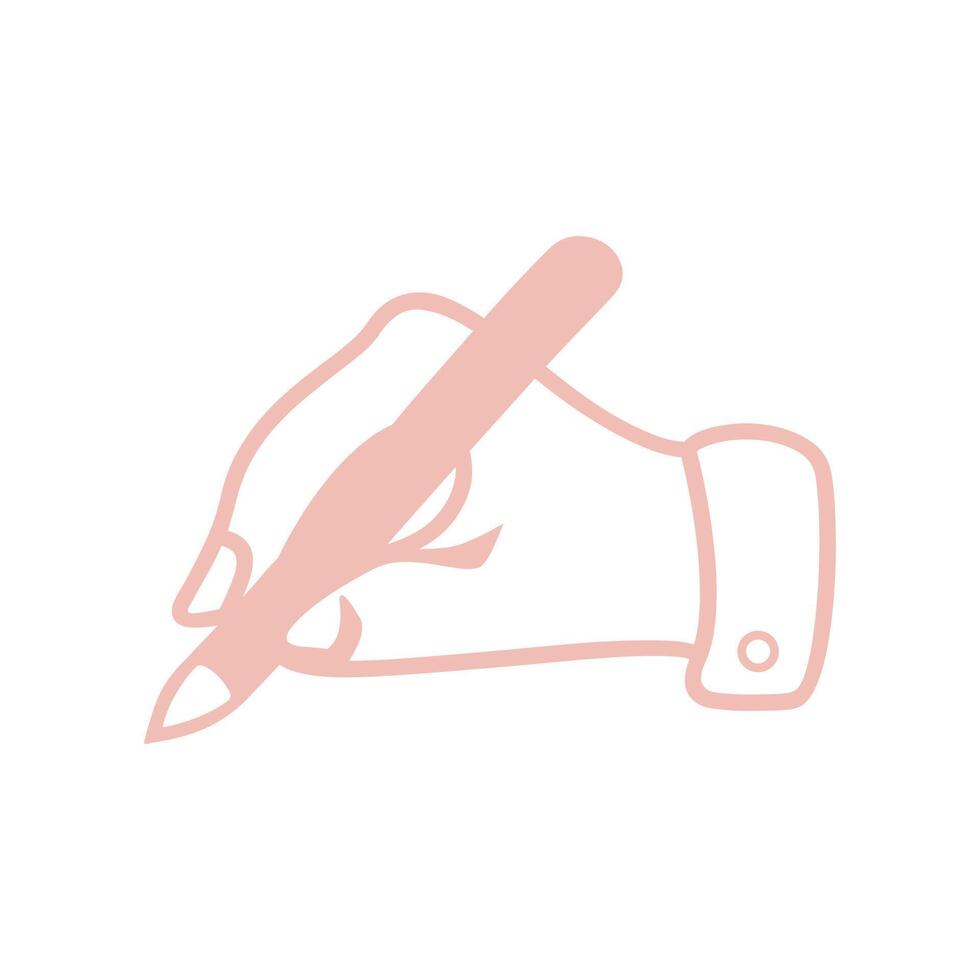 escrevendo mão ícone vetor