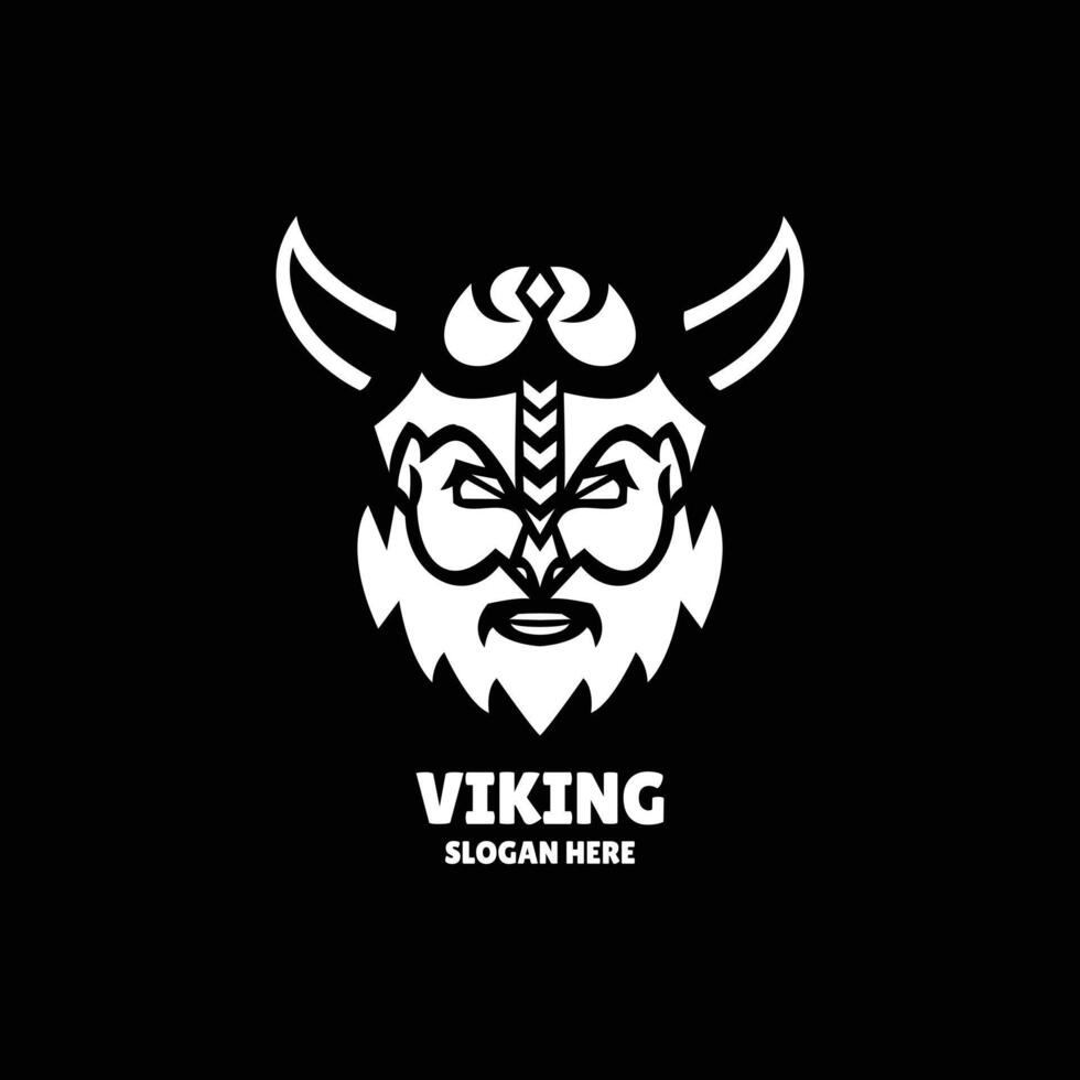 viking silhueta logotipo Projeto ilustração vetor