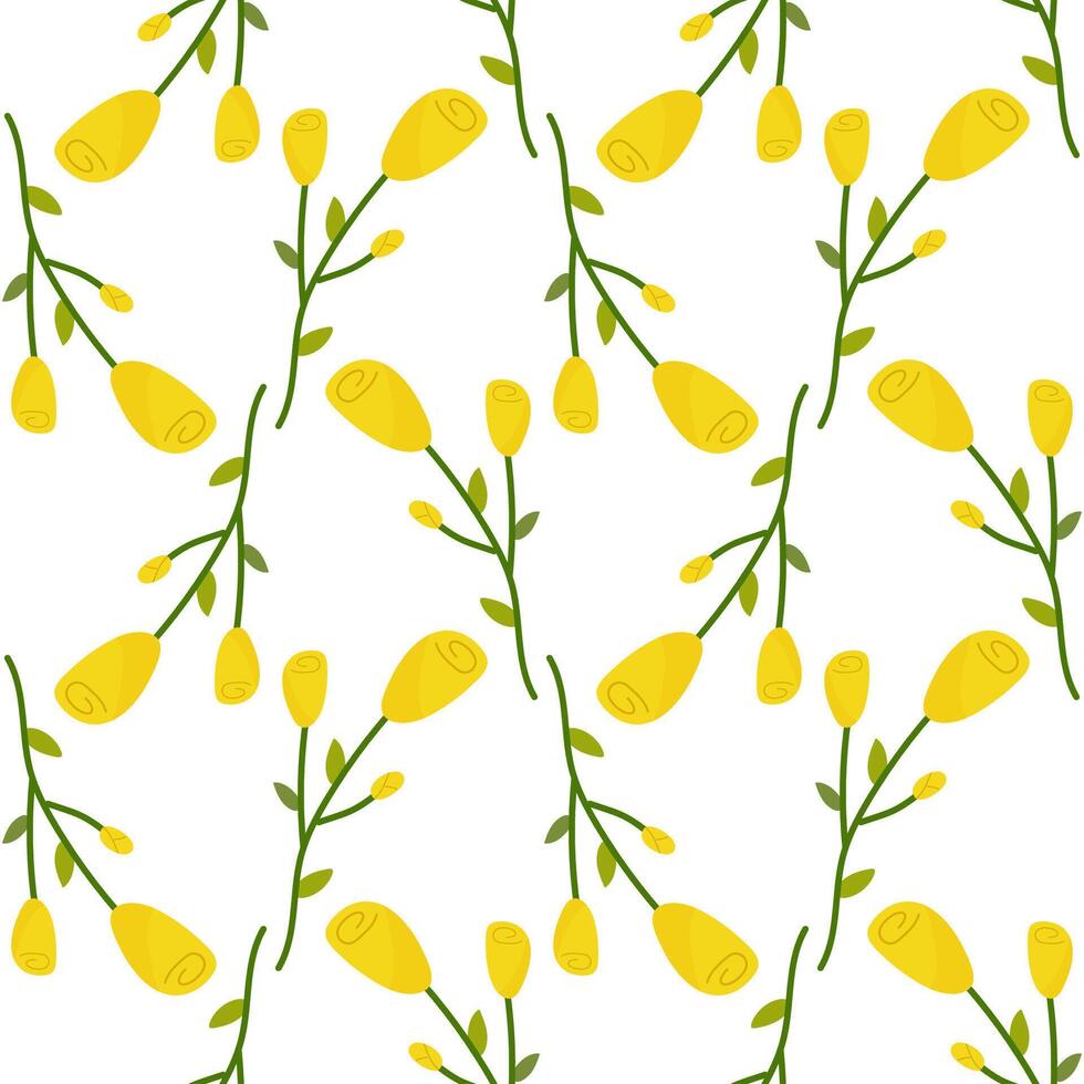 desatado padronizar flores amarelo rosas. vetor ilustração. para seu projeto, invólucro papel, tecido.