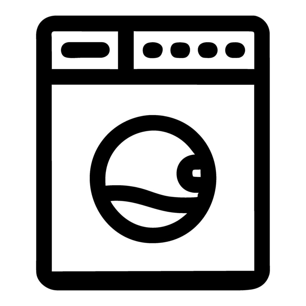 lavando máquina ícone dentro na moda plano estilo, vetor ícone