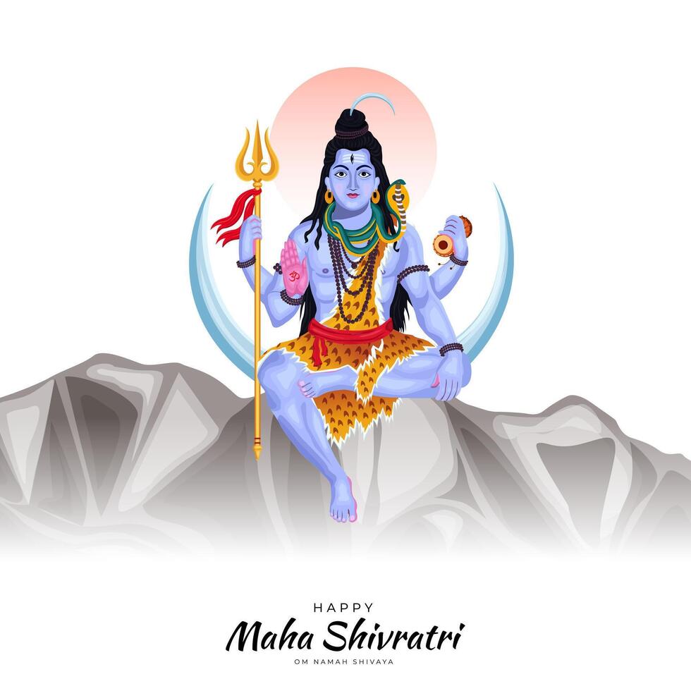 feliz maha Shivratri maha, shivaratri desejos, feliz maha Shivratri social meios de comunicação postar , Shivratri rede bandeira, história, impressão vetor