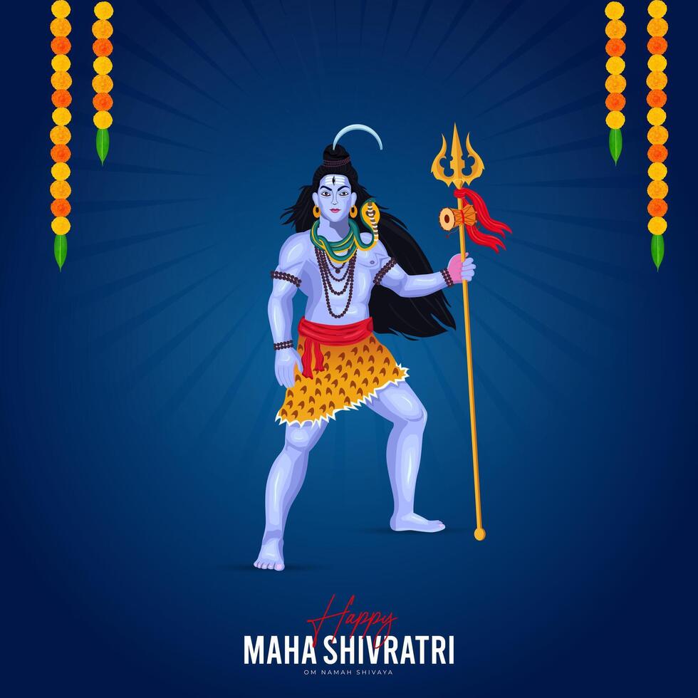 feliz maha Shivratri maha, shivaratri desejos, feliz maha Shivratri social meios de comunicação postar , Shivratri rede bandeira, história, impressão vetor
