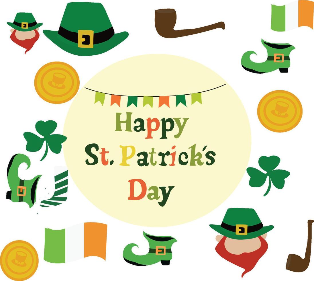 feliz st patricks dia vetor ilustração