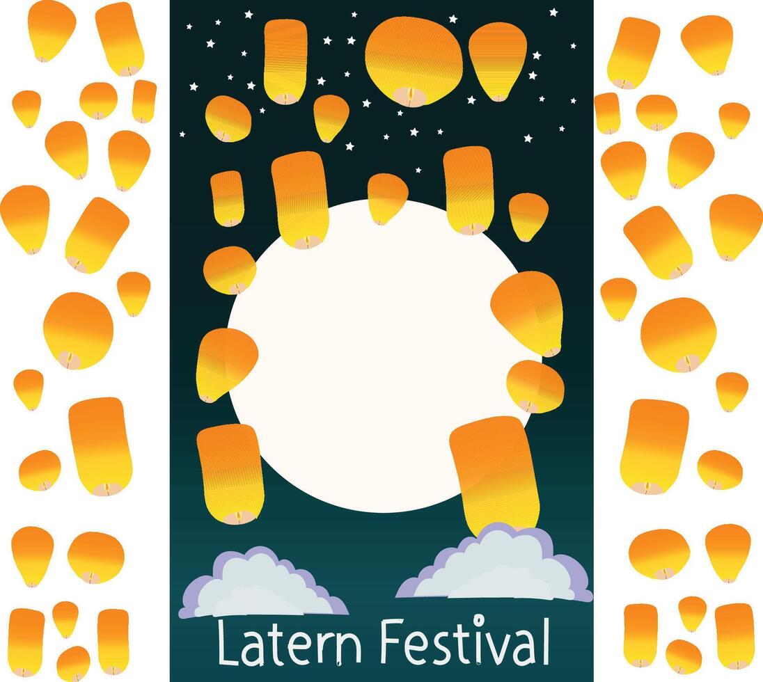 latern festival vetor ilustração