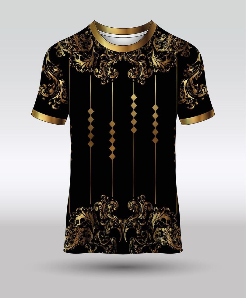 dourado cor camiseta jérsei Projeto para sublimação impressão vetor