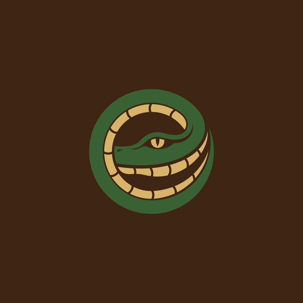 vetor logotipo arte para pequeno o negócio fazer compras e jogos empresa. serpente tema Projeto