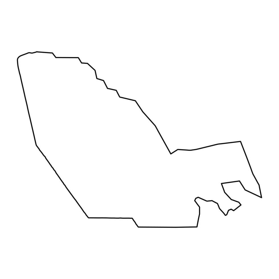 laca região mapa, administrativo divisão do Chade. vetor ilustração.