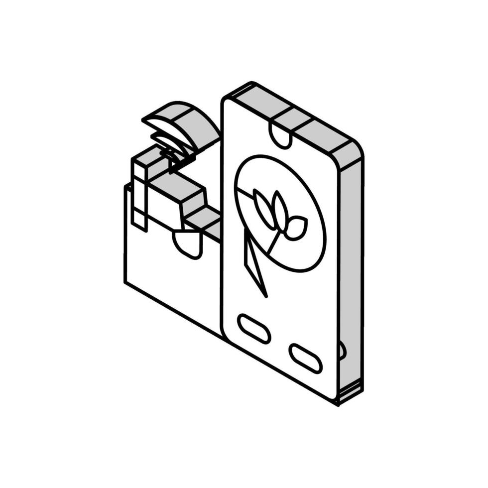 inteligente rega sistema isométrico ícone vetor ilustração