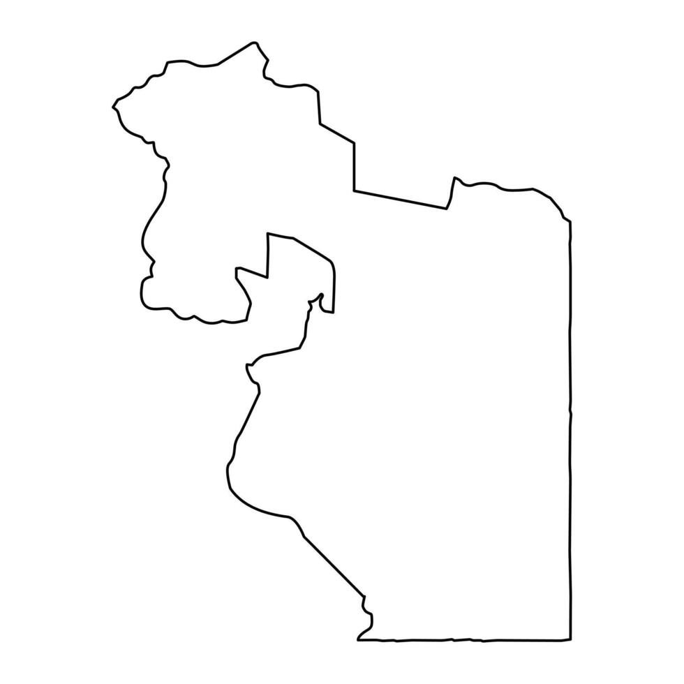 bem nzas província mapa, administrativo divisão do equatorial guiné. vetor ilustração.