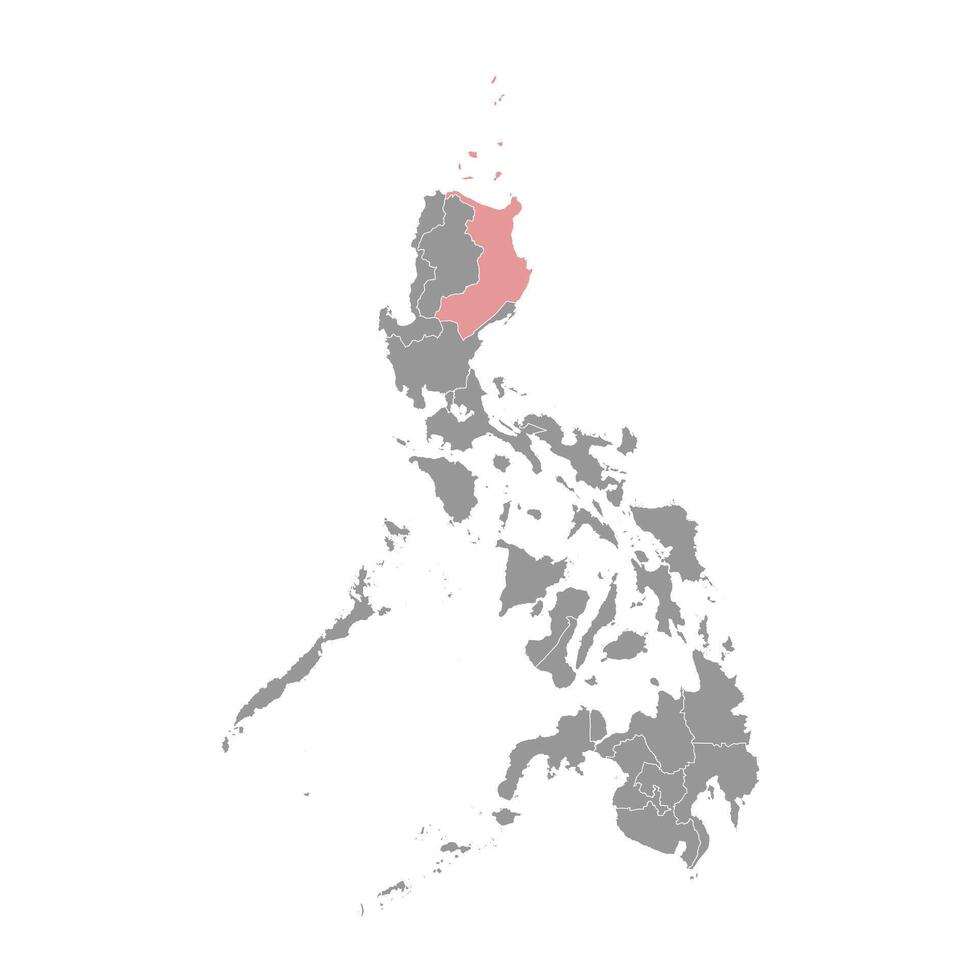 cagayan vale região mapa, administrativo divisão do Filipinas. vetor ilustração.
