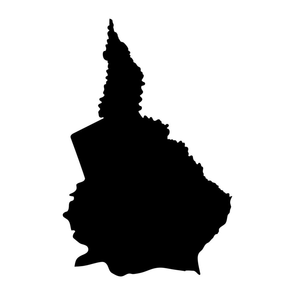 vovó grebizi prefeitura mapa, administrativo divisão do central africano república. vetor