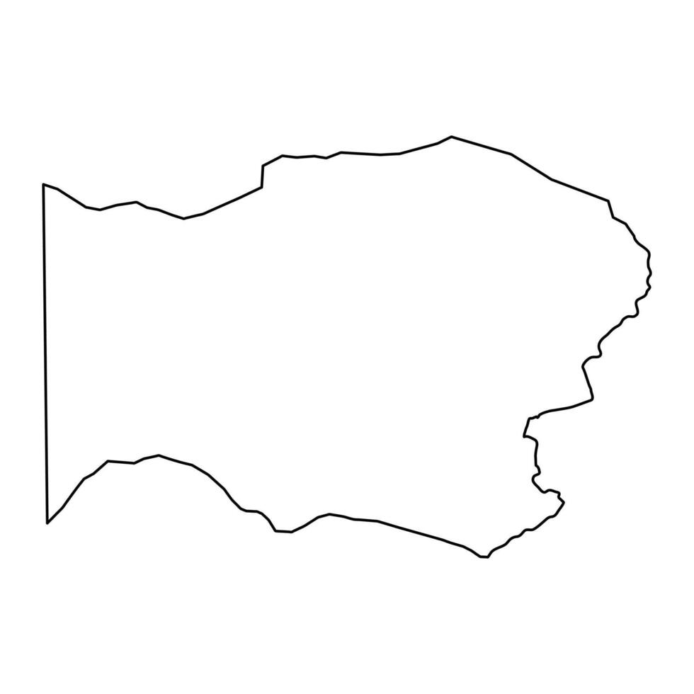 wadi fira região mapa, administrativo divisão do Chade. vetor ilustração.