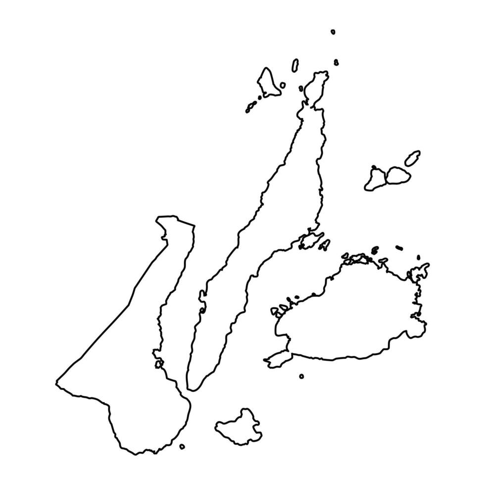 central visayas região mapa, administrativo divisão do Filipinas. vetor ilustração.