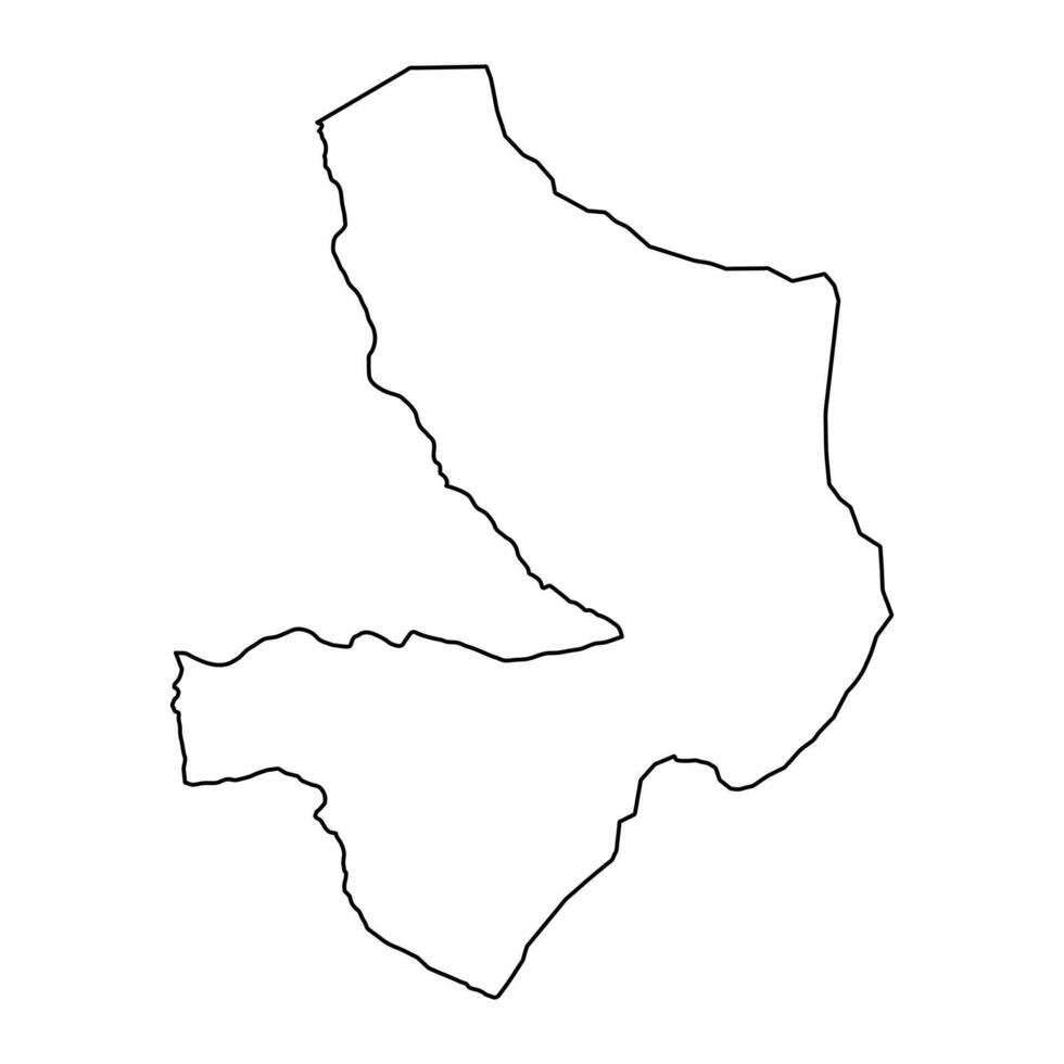 maionese kebbi Husa região mapa, administrativo divisão do Chade. vetor ilustração.