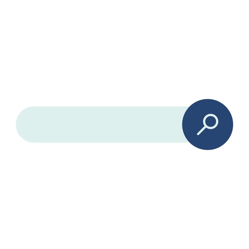 uma azul botão com uma ampliação vidro ícone vetor