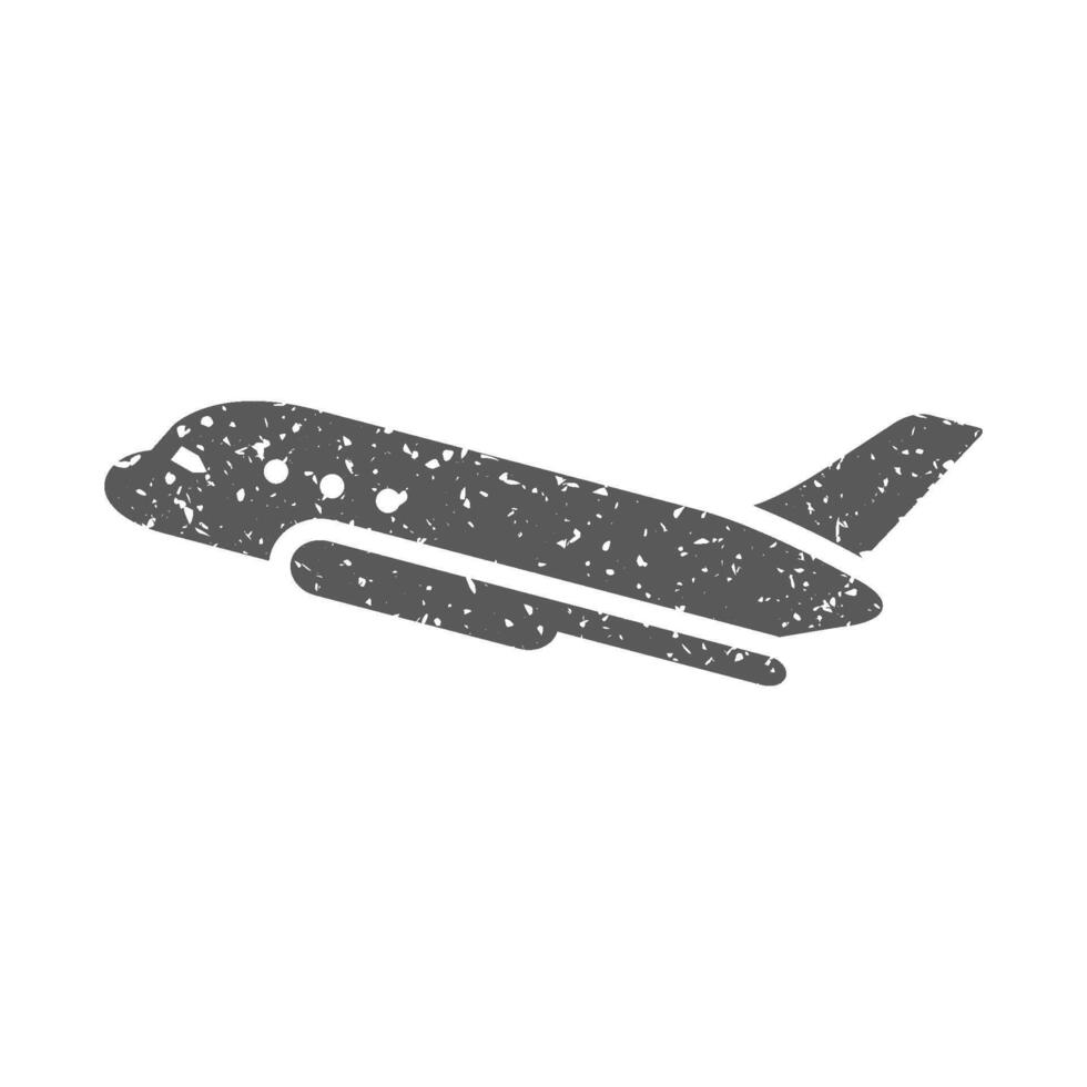 avião ícone dentro grunge textura vetor ilustração