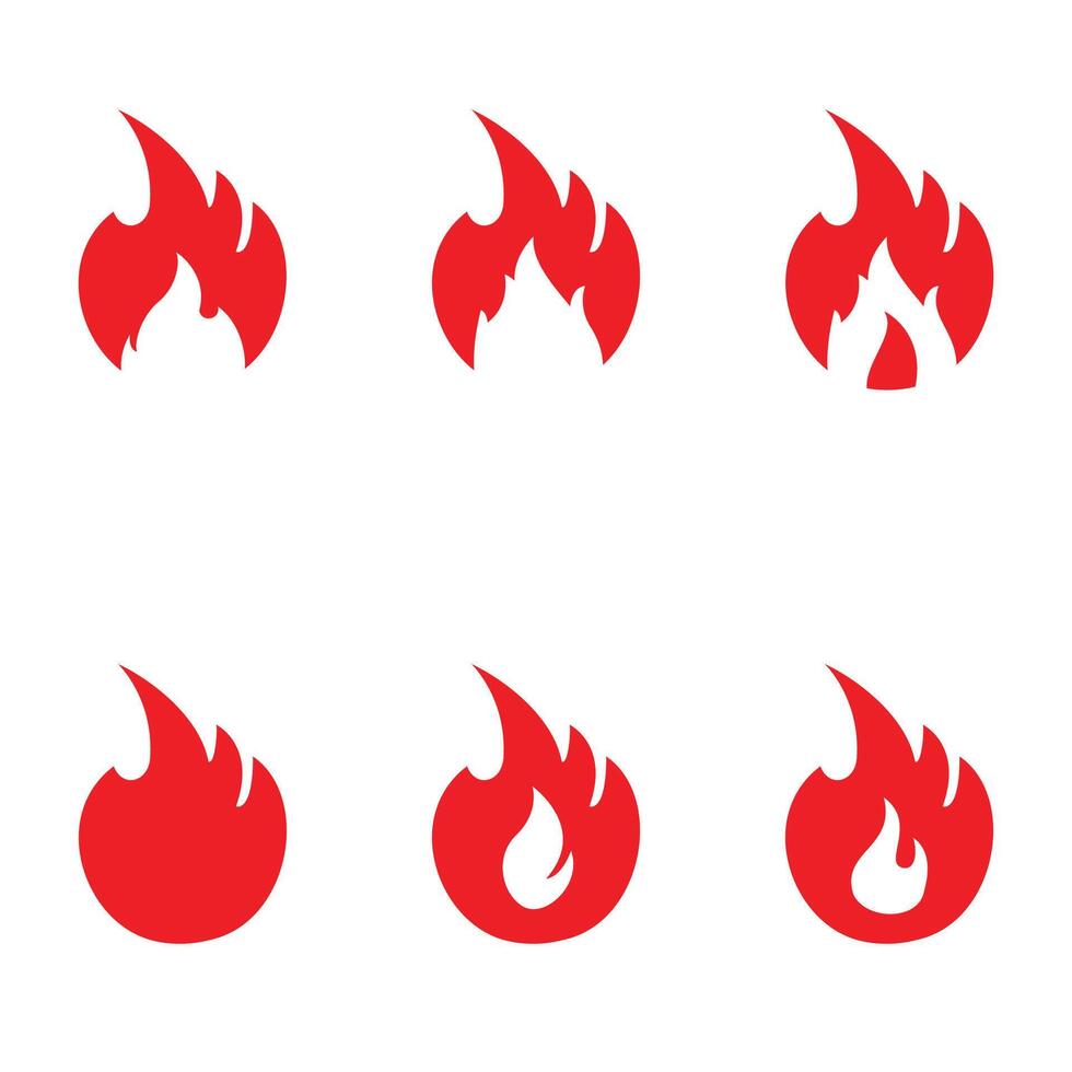 conjunto do fogo vetor modelo, lenha logotipo vetor ilustração